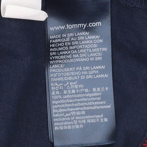 Tommy Hilfiger Men’s Blue Logo Tape Short Sleeve Polo M