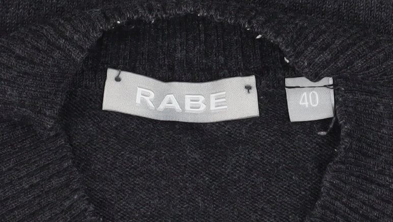 Rabe Womens Black Geometric Belted Cardigan Size 12