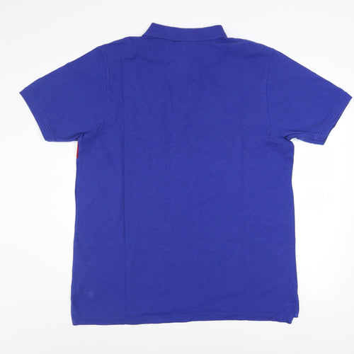 Pierre Cardin Men's Blue Colourblock Polo Shirt 2XL Regular Fit