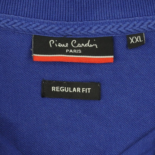 Pierre Cardin Men's Blue Colourblock Polo Shirt 2XL Regular Fit