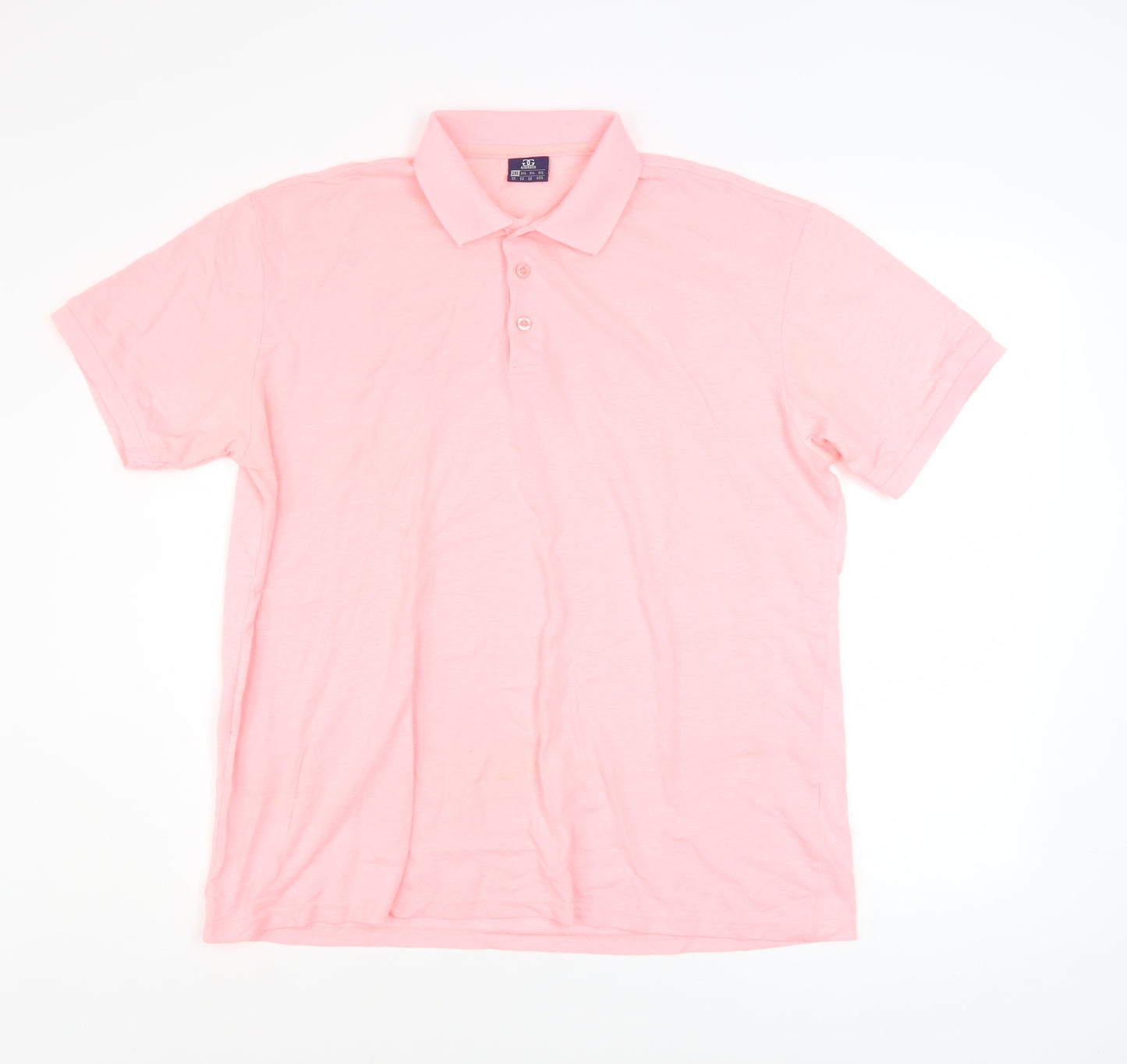 Giorgio Men’s Pink 2XL Cotton Polo Shirt Short Sleeve Casual