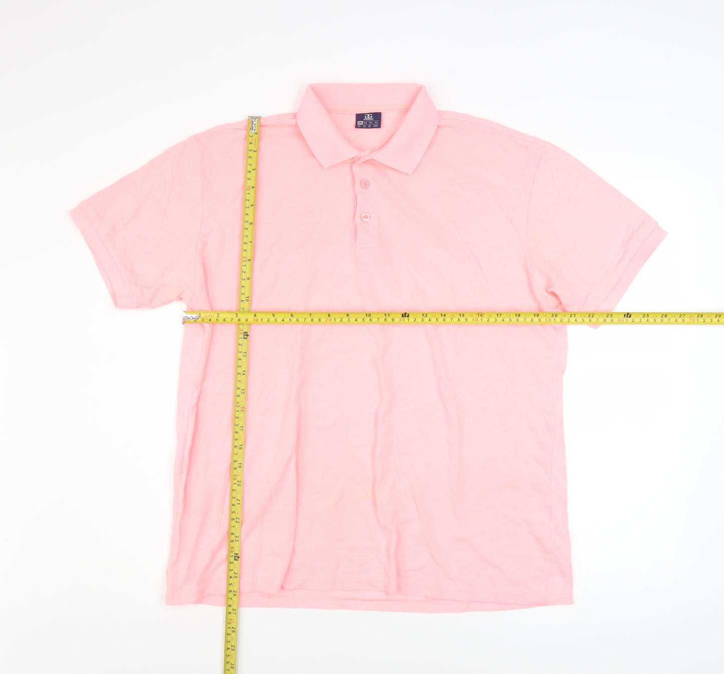 Giorgio Men’s Pink 2XL Cotton Polo Shirt Short Sleeve Casual