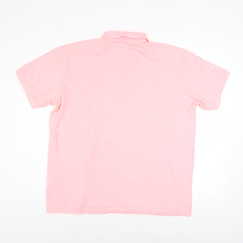 Giorgio Men’s Pink 2XL Cotton Polo Shirt Short Sleeve Casual