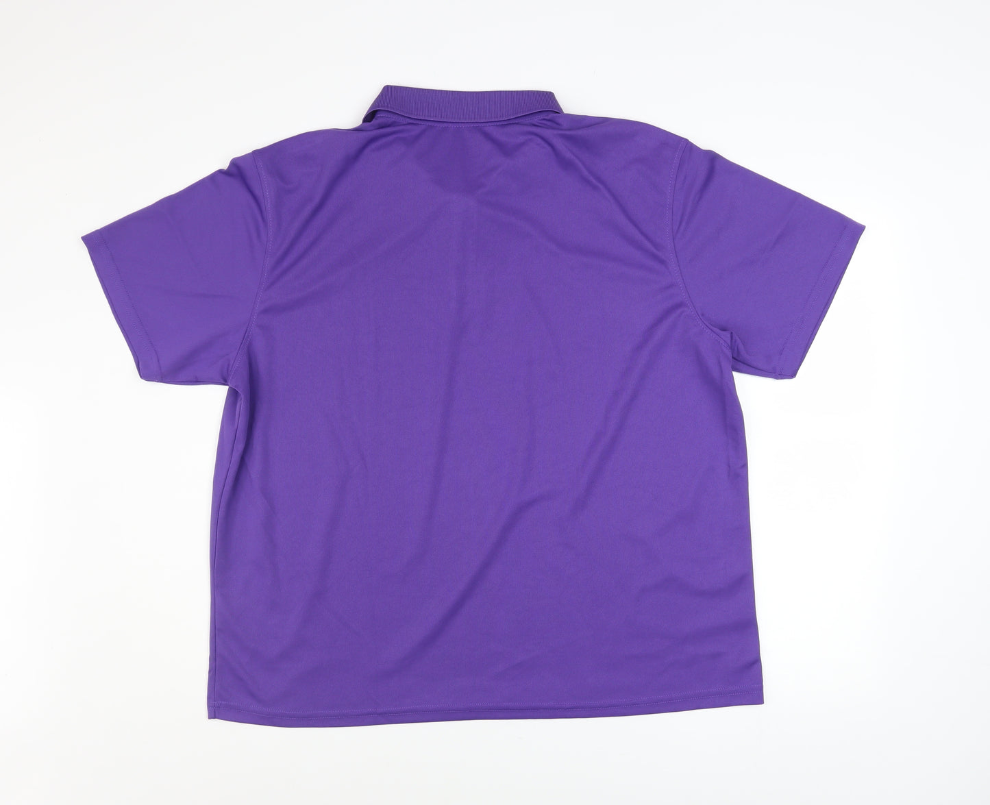 Donnay Mens Purple 2XL Polo Shirt Short Sleeve Moisture Wicking Activewear Top