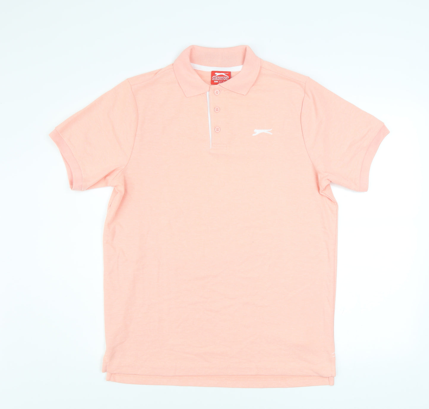 Slazenger Men’s Pink Polo Shirt Size S Cotton Blend Sports Top