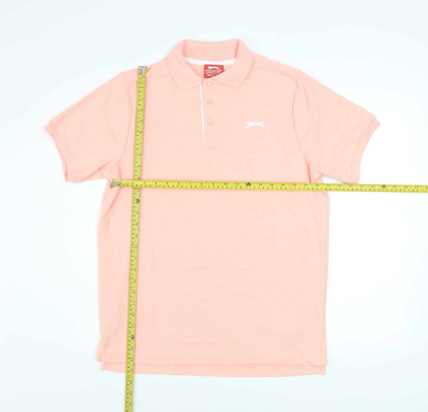 Slazenger Men’s Pink Polo Shirt Size S Cotton Blend Sports Top