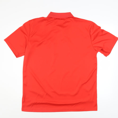 Slazenger Men's Red Polo Shirt L Moisture Wicking Sports Top