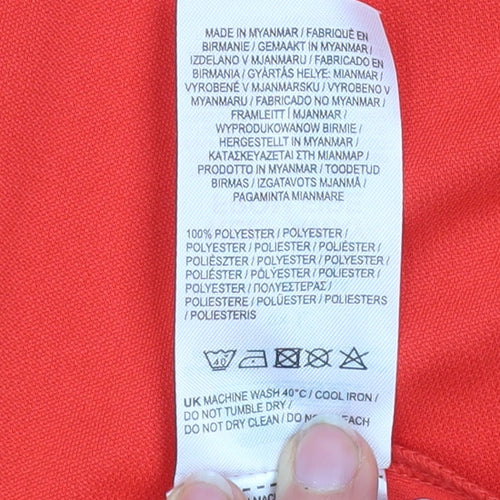Slazenger Men's Red Polo Shirt L Moisture Wicking Sports Top