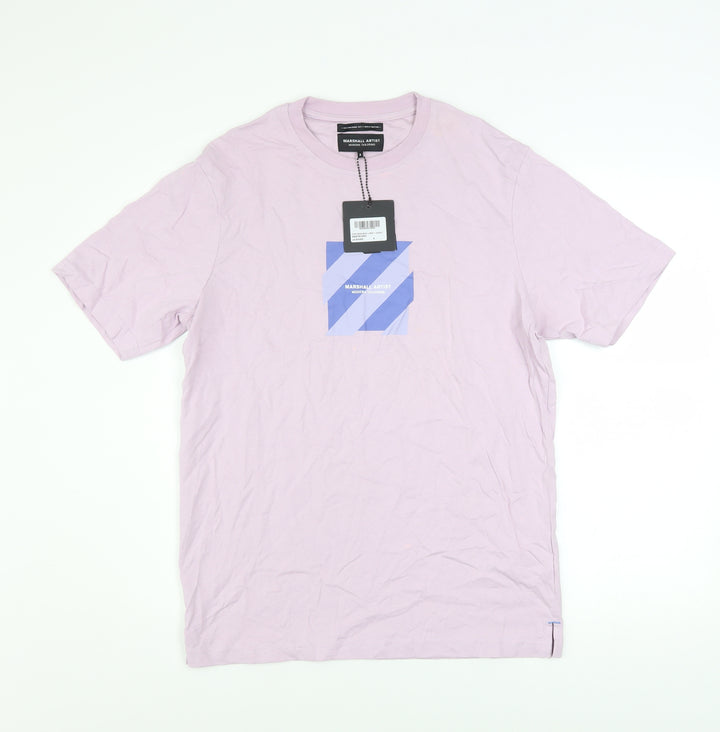 Marshall Artist Men's Purple Cotton Graphic T-Shirt Size S