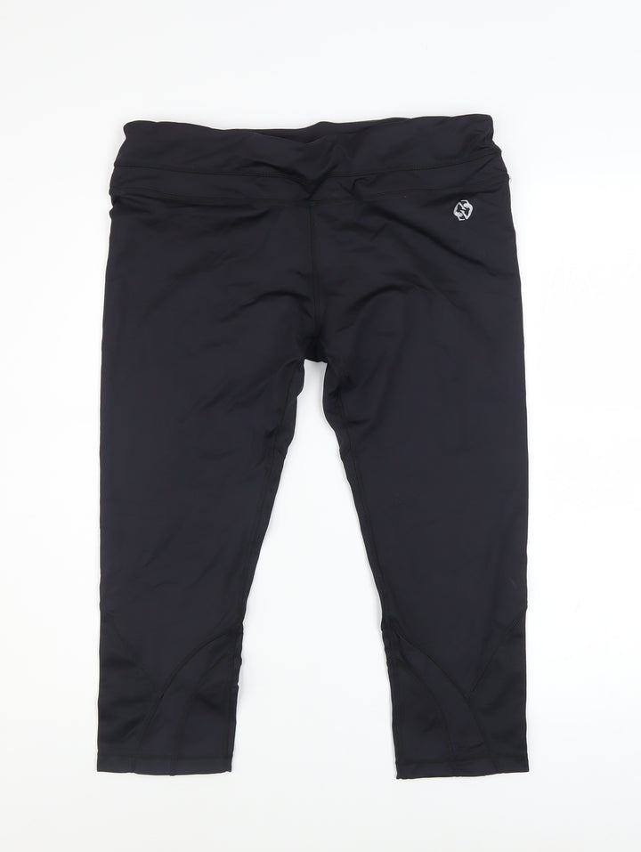 Perfection by Body Logic Womens Black Size 12 Capri Leggings