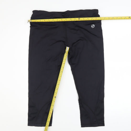 Perfection by Body Logic Womens Black Size 12 Capri Leggings