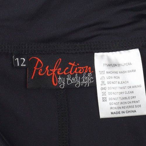 Perfection by Body Logic Womens Black Size 12 Capri Leggings