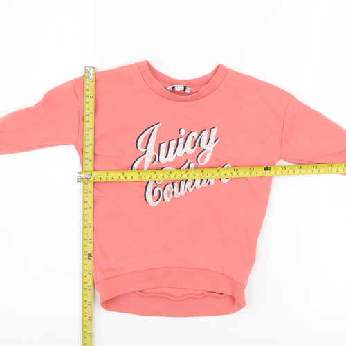 Juicy Couture Girls Pink Logo Pullover Sweatshirt 2 Years Long Sleeve