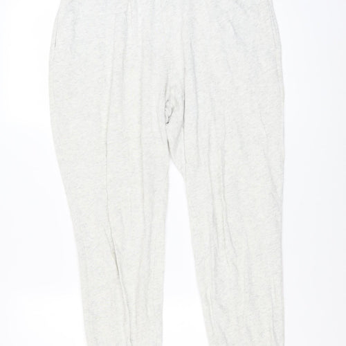 Hollister Women’s Grey Jogger Trousers L Cotton Blend Ultra High Rise