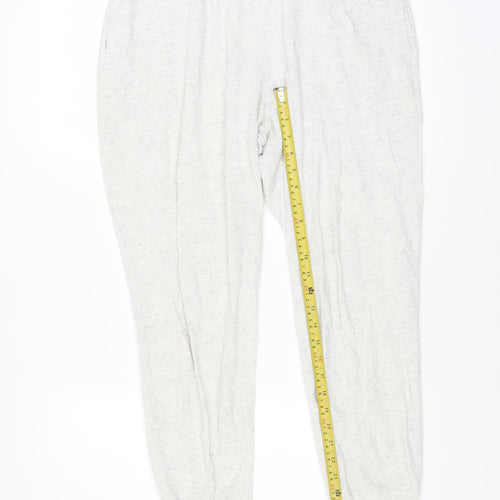Hollister Women’s Grey Jogger Trousers L Cotton Blend Ultra High Rise