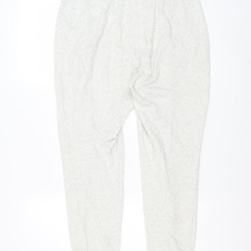 Hollister Women’s Grey Jogger Trousers L Cotton Blend Ultra High Rise
