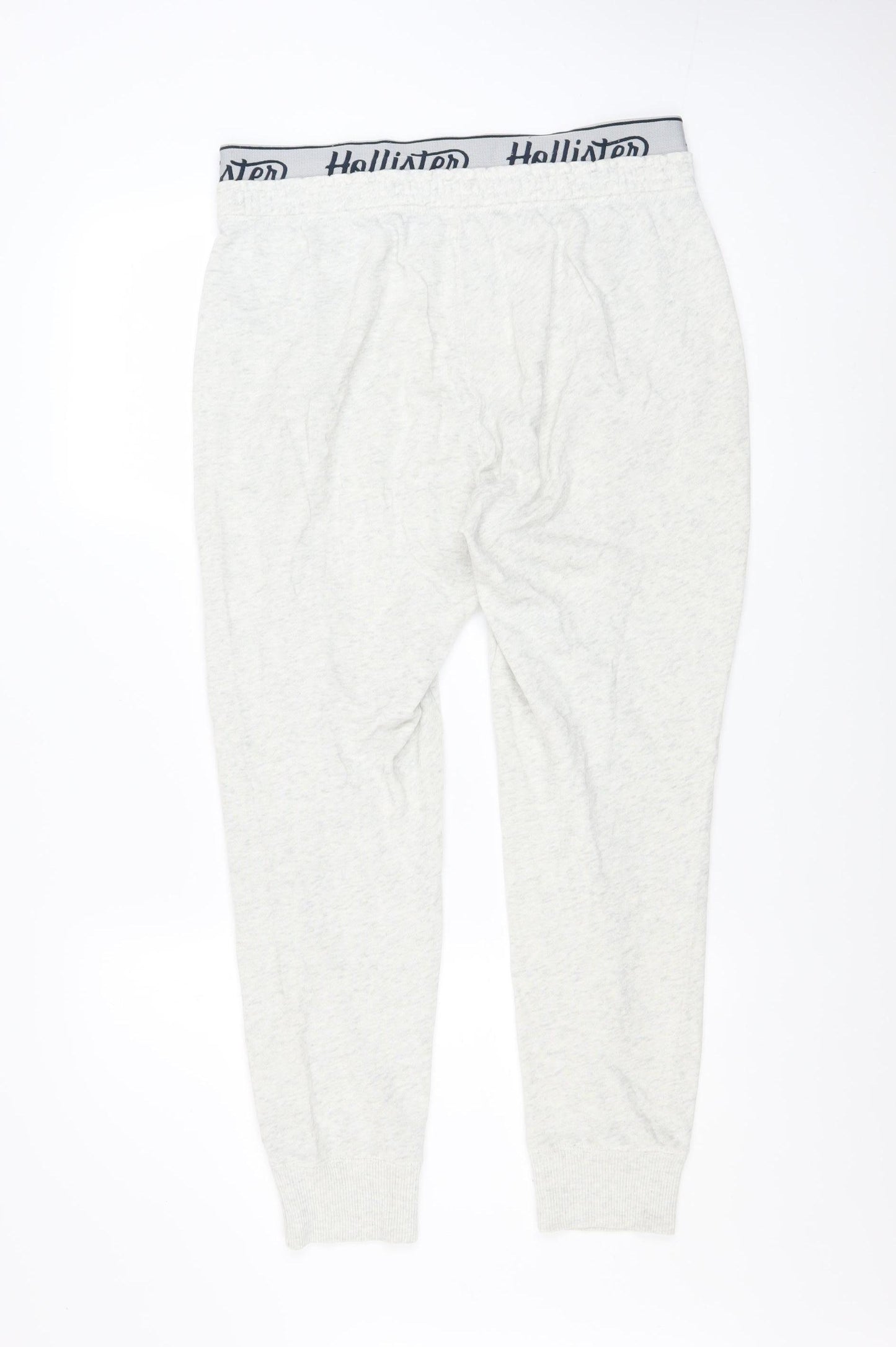 Hollister Women’s Grey Jogger Trousers L Cotton Blend Ultra High Rise