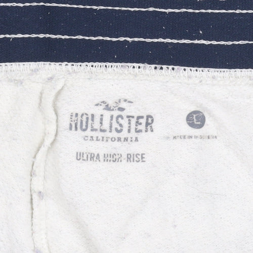 Hollister Women’s Grey Jogger Trousers L Cotton Blend Ultra High Rise