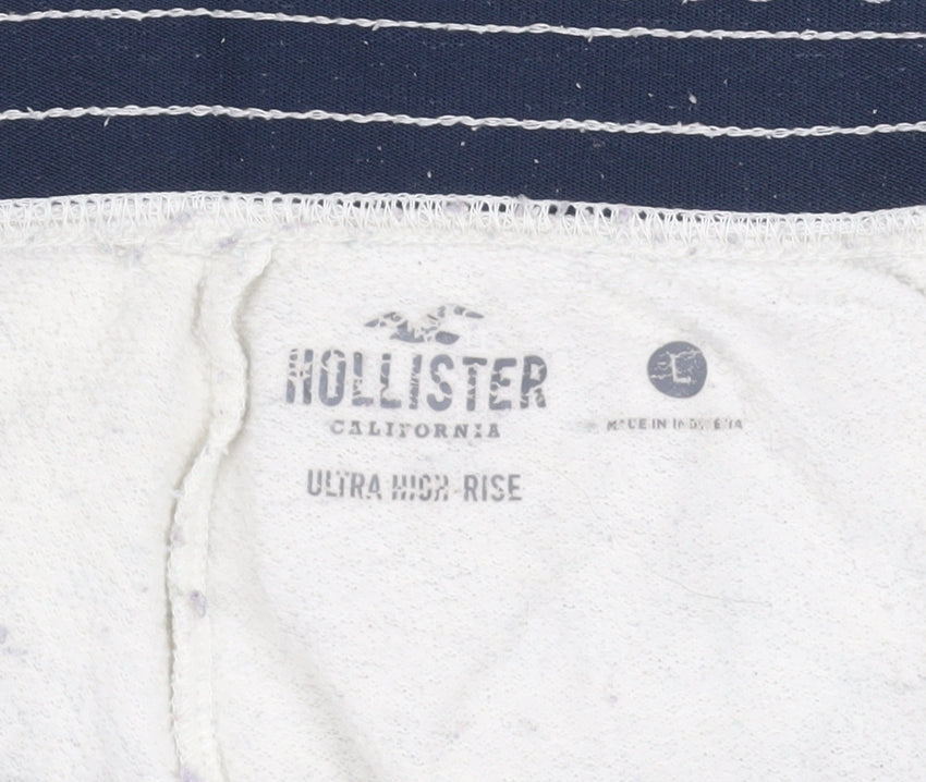 Hollister Women’s Grey Jogger Trousers L Cotton Blend Ultra High Rise