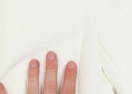 New Look Women Ivory Blazer Size 8 Classic Lined Polyester Jacket