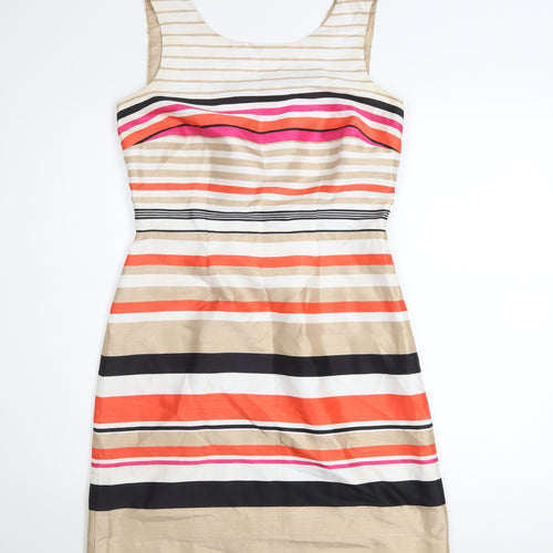 Monsoon Women’s Multicoloured Striped Sheath Dress Size 10