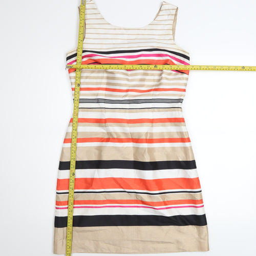 Monsoon Women’s Multicoloured Striped Sheath Dress Size 10