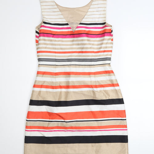 Monsoon Women’s Multicoloured Striped Sheath Dress Size 10