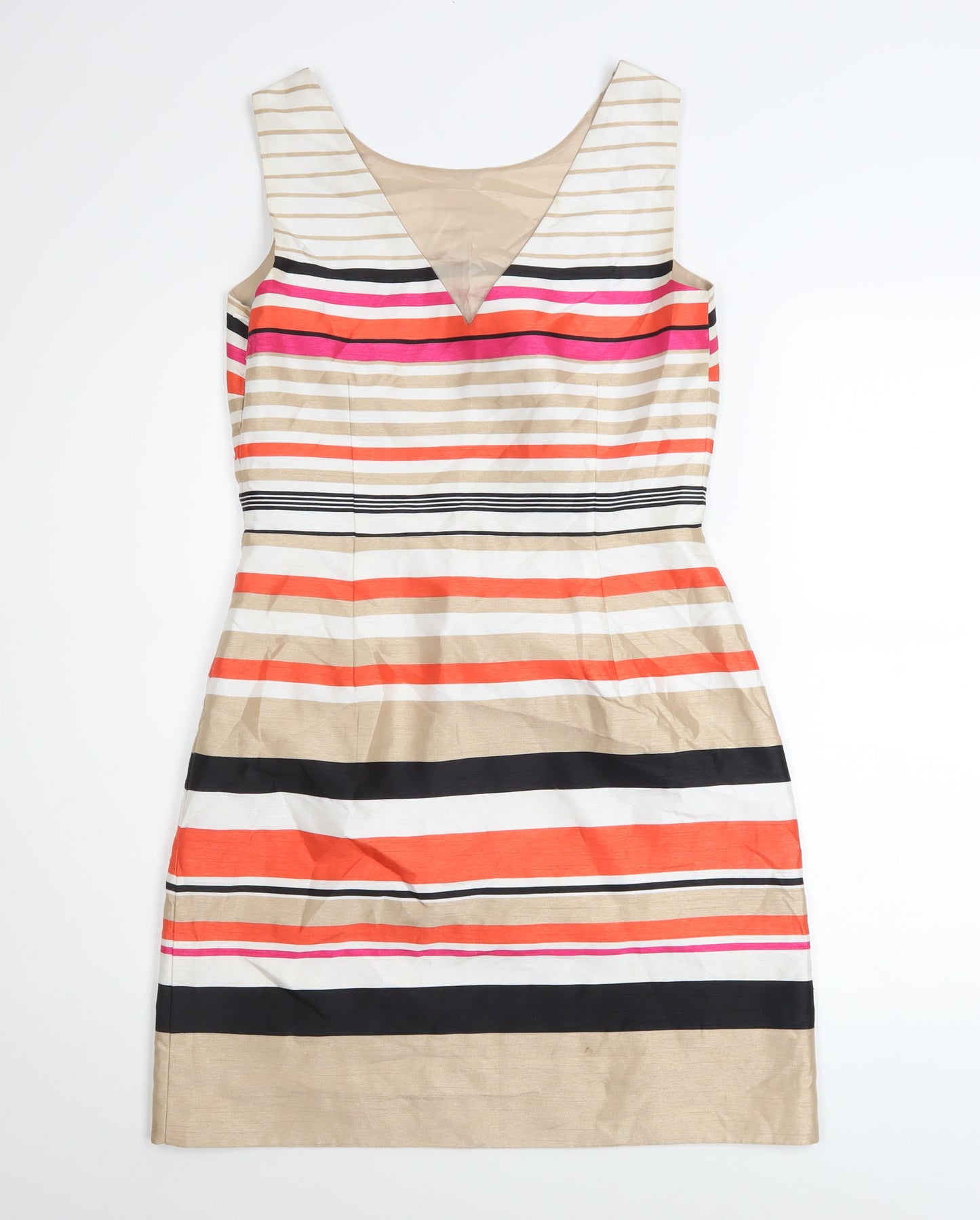 Monsoon Women’s Multicoloured Striped Sheath Dress Size 10