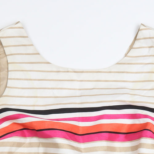 Monsoon Women’s Multicoloured Striped Sheath Dress Size 10