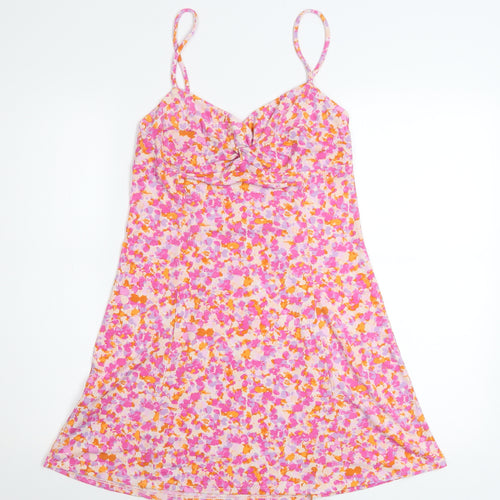 MNG Womens Multicoloured Floral Slip Dress Size 12 Summer
