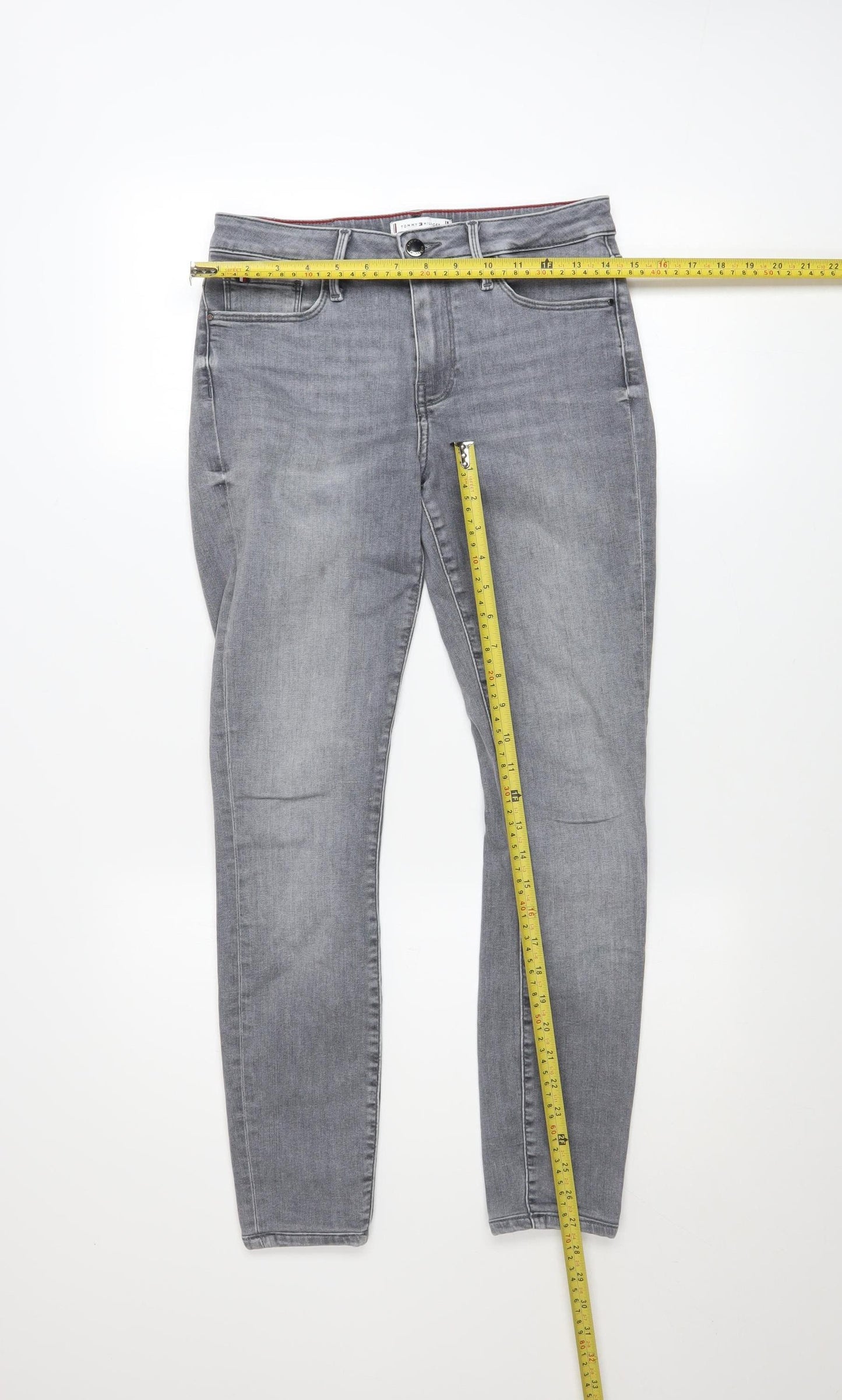 Tommy Hilfiger Men's Grey Skinny Jeans W28 L30 Como Fit