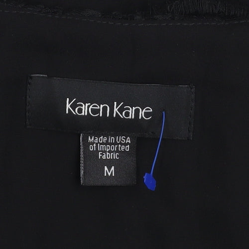 Karen Kane Women’s Black Lace Tunic Blouse M 3/4 Sleeve V-Neck