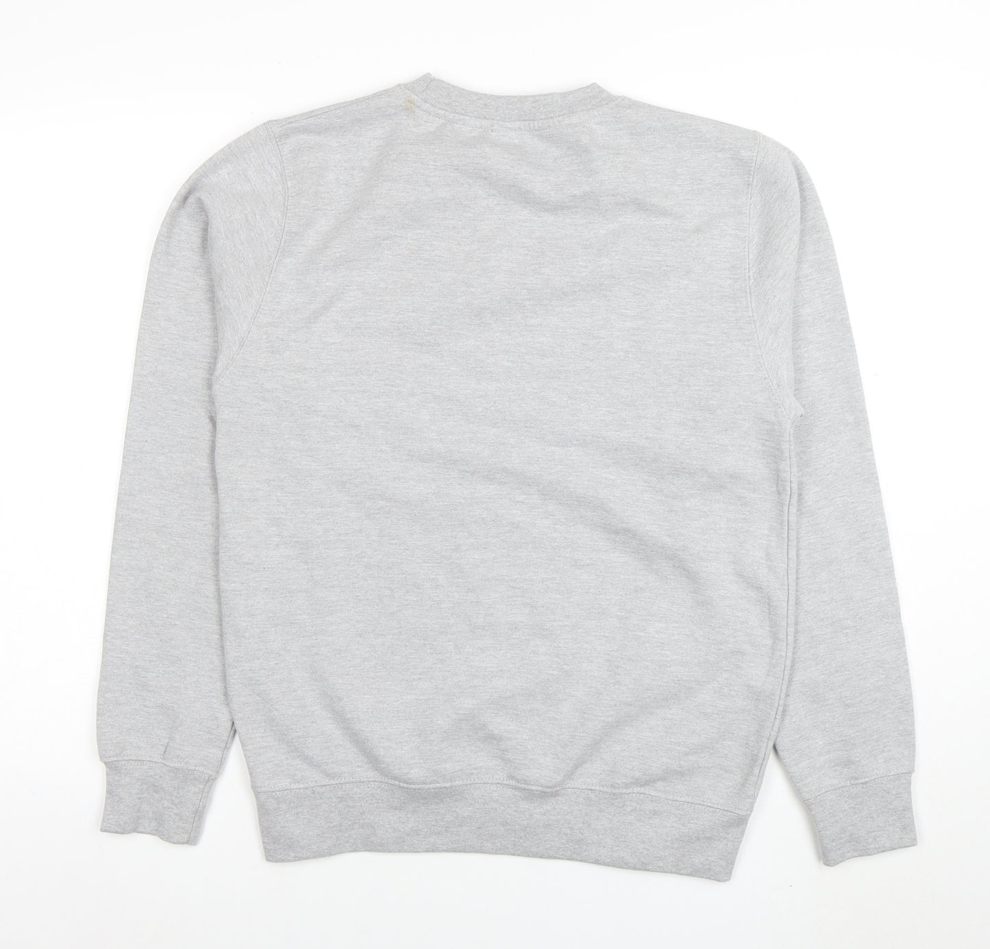 Just Hoods AWDis Women Grey Embroidered Pullover Sweatshirt Size S