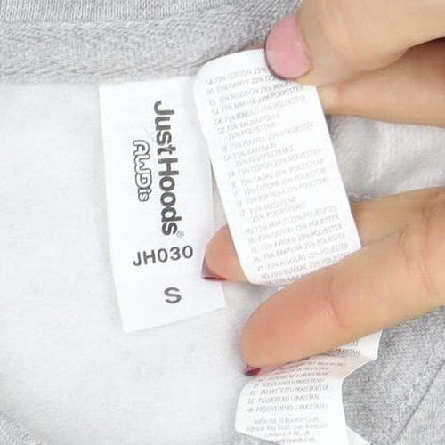 Just Hoods AWDis Women Grey Embroidered Pullover Sweatshirt Size S