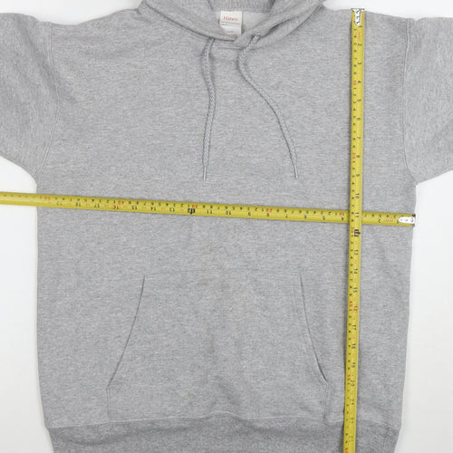 Hanes Mens Grey Pullover Hoodie Small Regular Fit Fleece