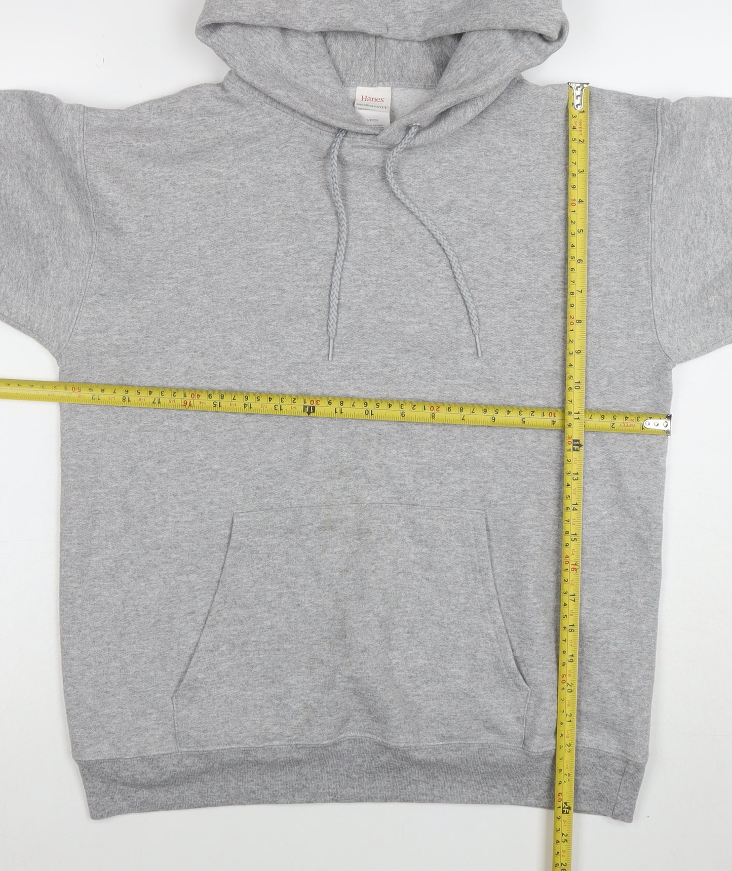 Hanes Mens Grey Pullover Hoodie Small Regular Fit Fleece