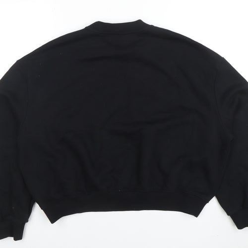Marks and Spencer Womens Black Embroidered Pullover Sweatshirt S