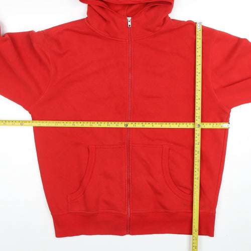 B&C Collection Women's Red Full Zip Hoodie Size M