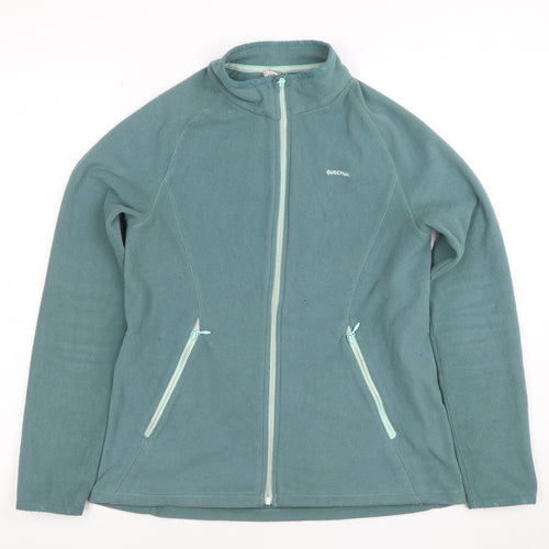 Quechua Teens Green Fleece Full Zip Jacket XS Lightweight