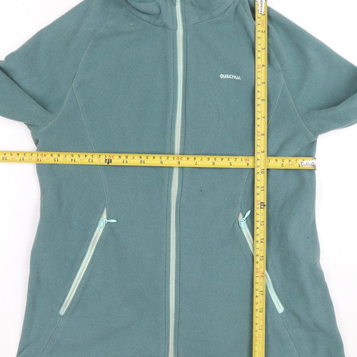 Quechua Teens Green Fleece Full Zip Jacket XS Lightweight