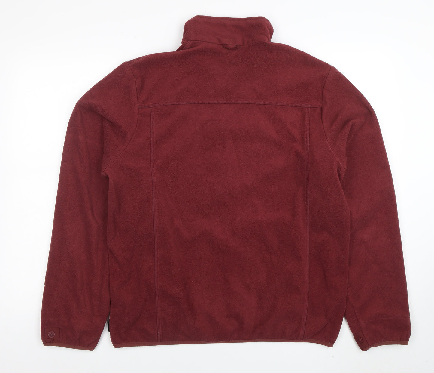 Decathlon Men's Red Fleece Full Zip Jacket XL Lightweight Warm Outdoor