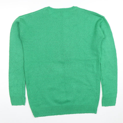 ASOS Women’s Green Sequin Pug Christmas Knit Jumper Size 8