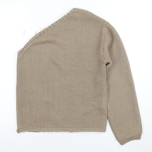 Marks and Spencer Women’s Beige Chunky Knit Pullover Jumper Size S