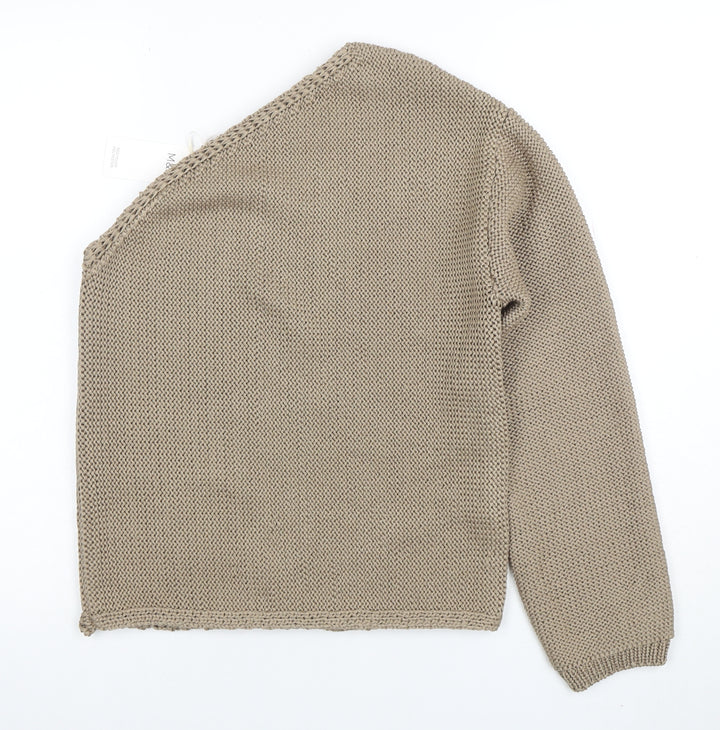 Marks and Spencer Women’s Beige Chunky Knit Pullover Jumper Size S