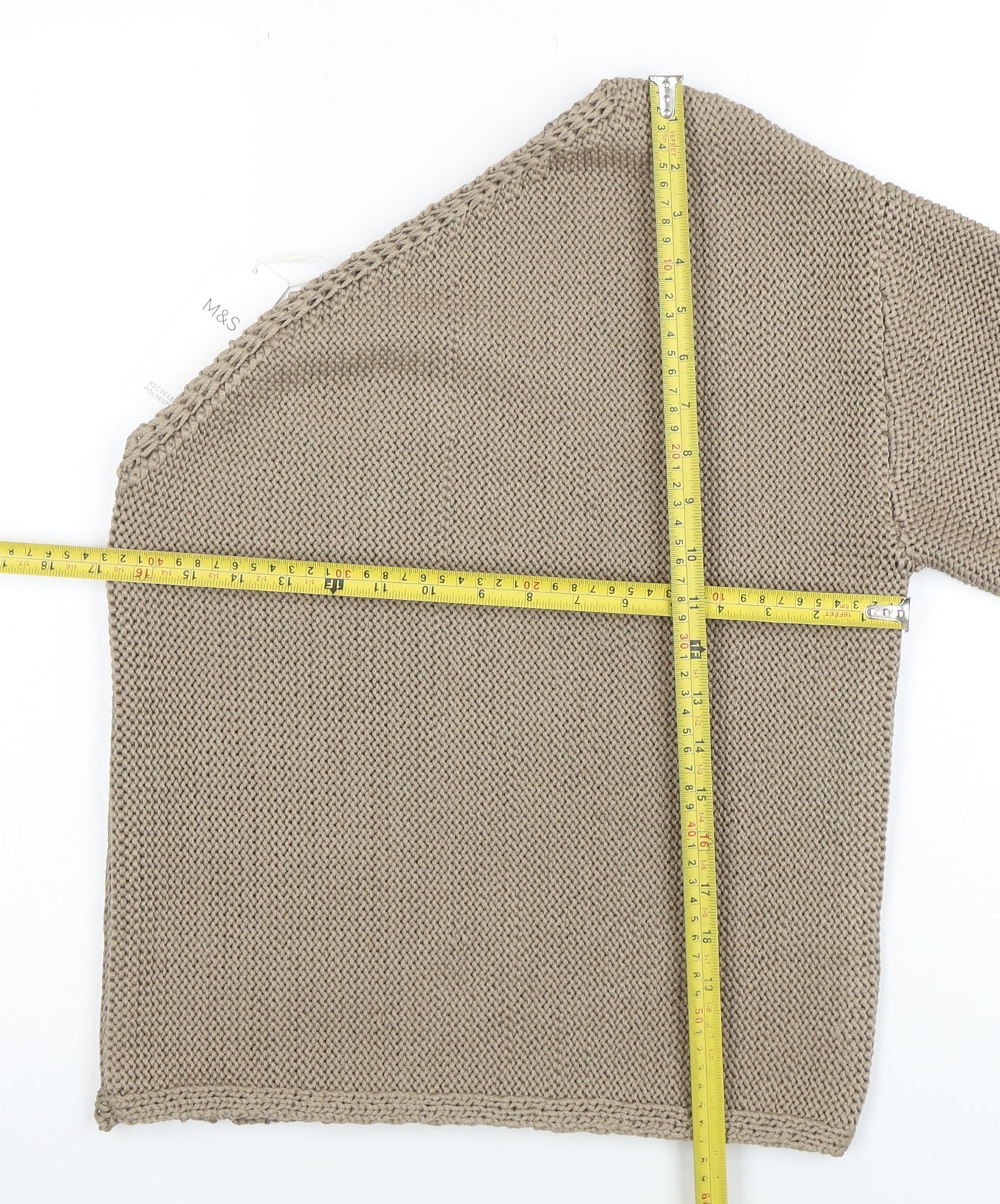 Marks and Spencer Women’s Beige Chunky Knit Pullover Jumper Size S