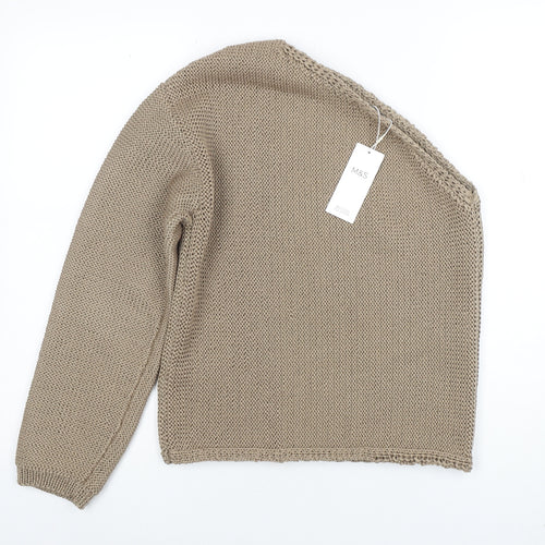 Marks and Spencer Women’s Beige Chunky Knit Pullover Jumper Size S