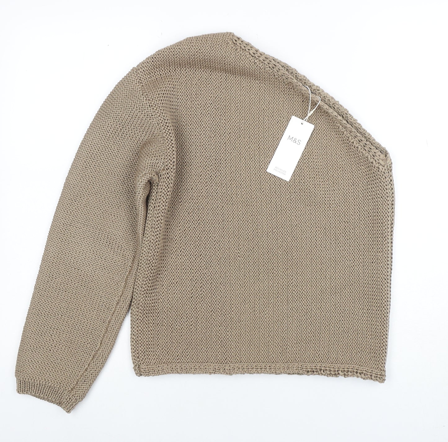 Marks and Spencer Women’s Beige Chunky Knit Pullover Jumper Size S