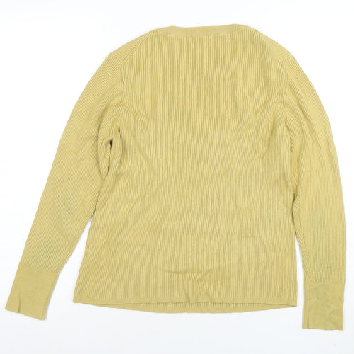 Primark Women's Beige XL Ribbed Crew Neck Long Sleeve Pullover Jumper