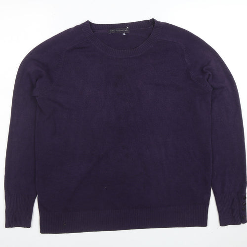 Marks and Spencer Women’s Purple Acrylic Crew Neck Jumper UK 18