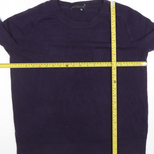 Marks and Spencer Women’s Purple Acrylic Crew Neck Jumper UK 18